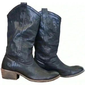 Fyre Billy Pull On Cowboy Boots, Size 10B